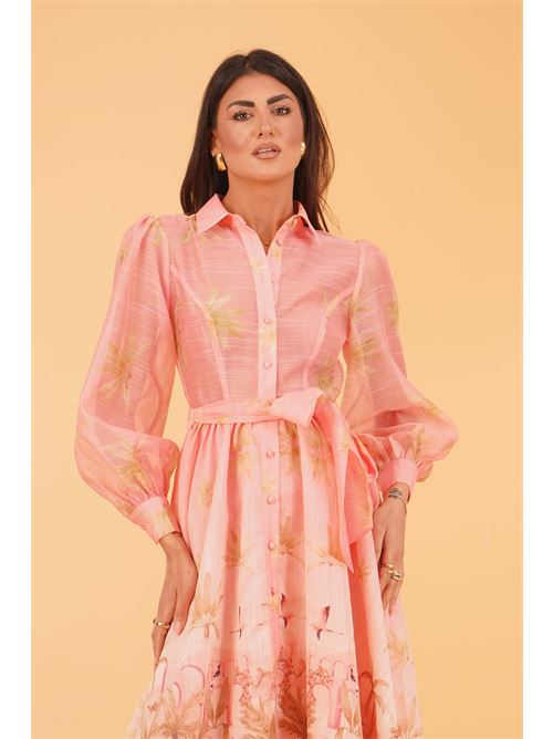 Abito chemisier in organza fantasia twins fantasy | T4998PRINT